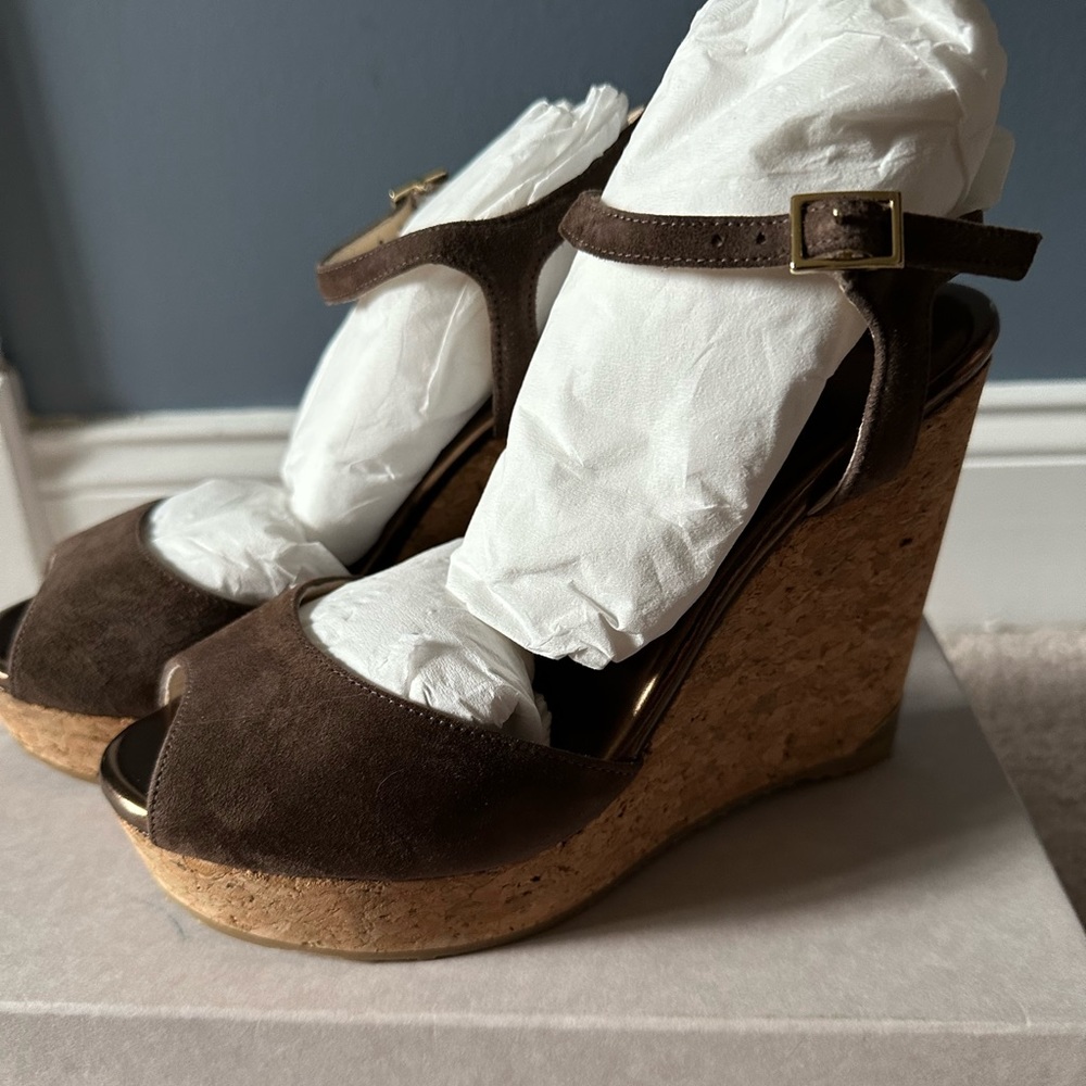 Jimmy Choo Perla 120 in Pecan